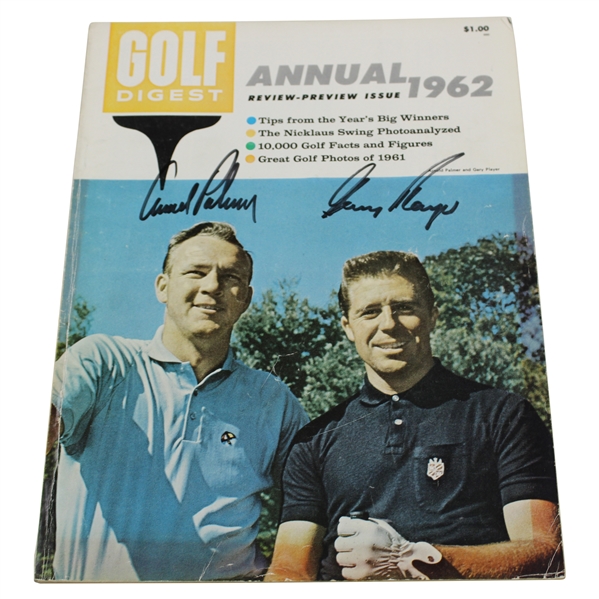 Arnold Palmer & Gary Player Signed 1962 Golf Digest Annual JSA ALOA
