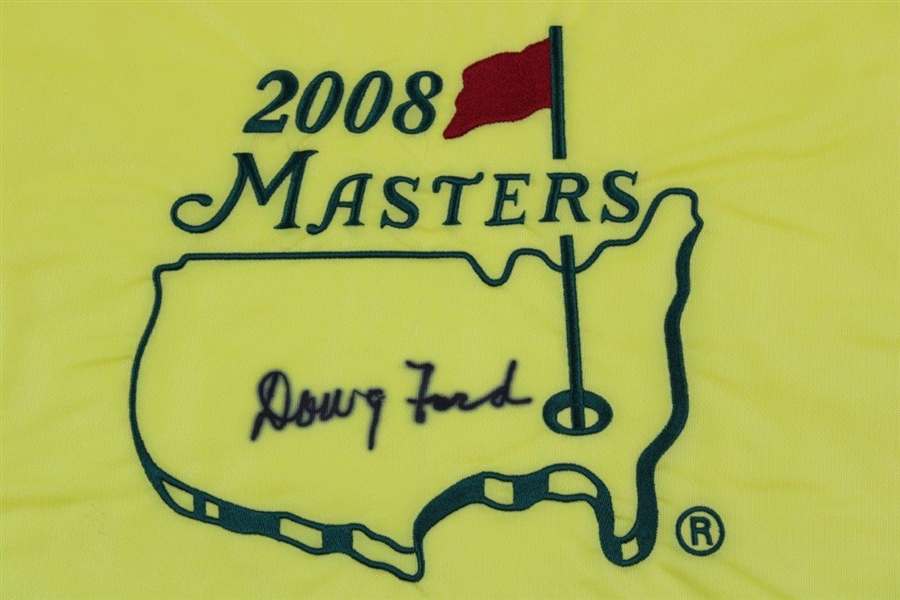 Doug Ford Signed 2008 Masters Embroidered Flag JSA ALOA