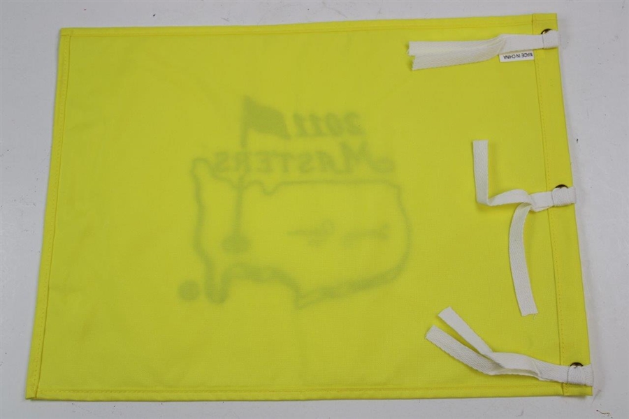 Tommy Aaron Signed 2011 Masters Embroidered Flag with '73' JSA ALOA