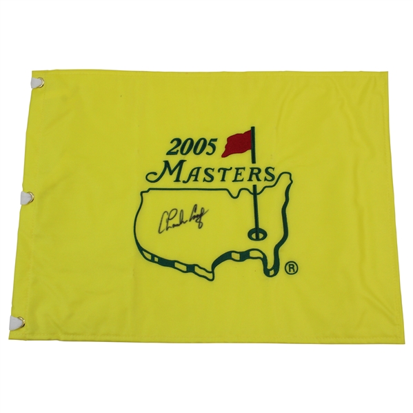 Charles Coody Signed 2005 Masters Embroidered Flag JSA ALOA