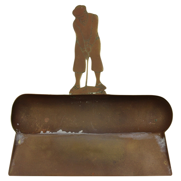 1900’s Golf Themed Brass Crumb Tray-Dust Pan w/Period Golfing Figure Handle