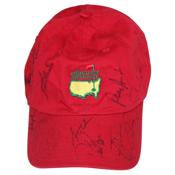 Couples, Crenshaw, Z Johnson, & Others Signed Augusta National Golf Club Member Red Hat JSA ALOA
