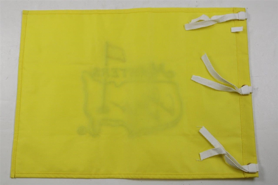Palmer, Nicklaus & Player, The Big Three Signed Undated Masters Embroidered Flag Full JSA# YY64585
