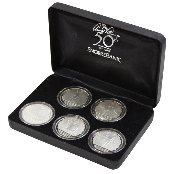 Set Of Five (5) Arnold Palmer 50th Anniversary Coins