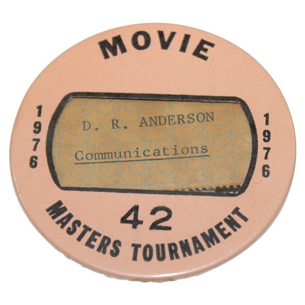 1976 Masters Tournament Movie Badge #42