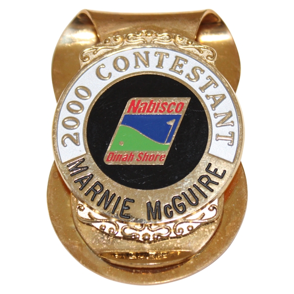 2000 Nabisco Dinah Shore Marnie Mcguires Contestant Badge Clip