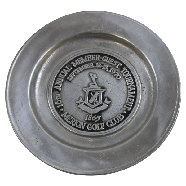 Merion Golf Club 1970 Pewter Member Guest Plate