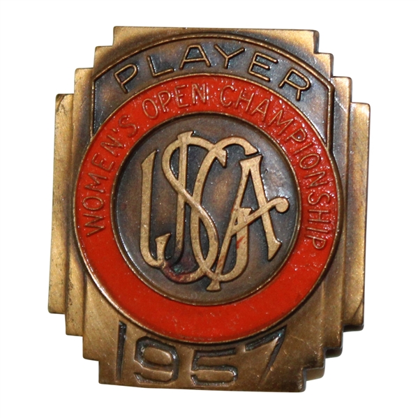 1957 Women’s U.S. Open Championship Player Badge - Winged Foot Golf Club