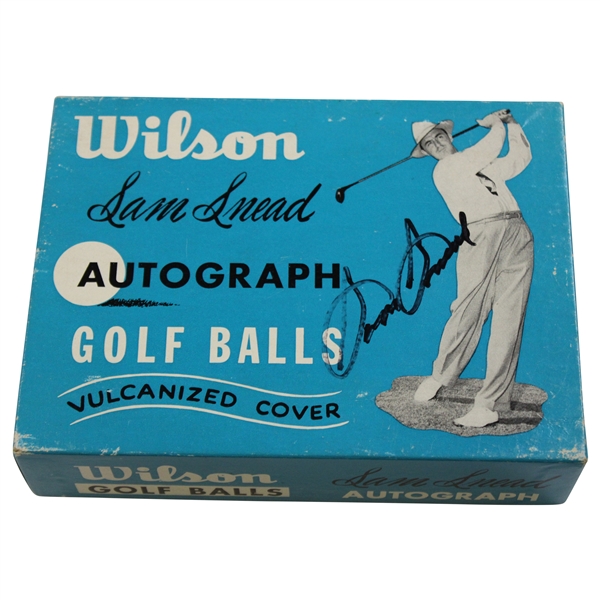 1940’s Sam Snead Signed Wilson Snead Signature Logo Golf Ball Box JSA ALOA