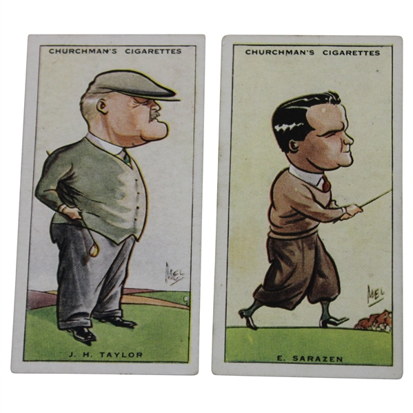 1931 Gene Sarazen & J.H. Taylor Churchmans Cigarettes Prominent Golfers Cards