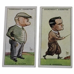 1931 Gene Sarazen & J.H. Taylor Churchmans Cigarettes Prominent Golfers Cards