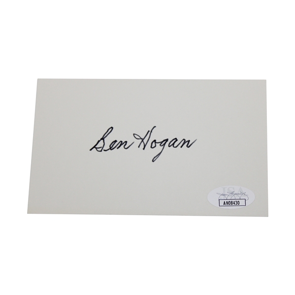 Ben Hogan Signed Cut Card JSA #AN08430