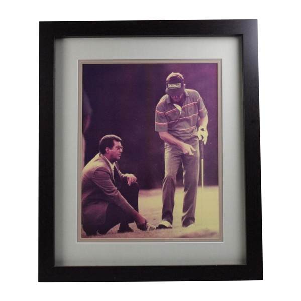 Golfer & Caddie Framed Photo