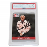Arnold Palmer Signed 1990 Pga Tour Pro Set Rookie Card #80 PSA/DNA Grade 6 #70693620