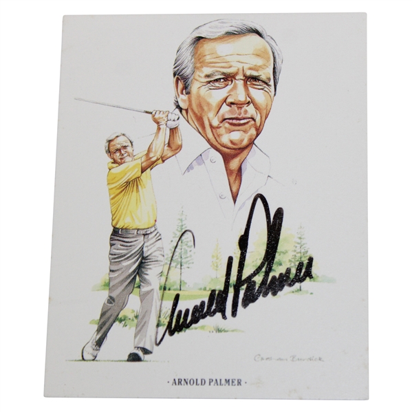 Arnold Palmer Signed 1990 Imperial Publishing American Golfers Arnold Palmer Card #14 JSA 