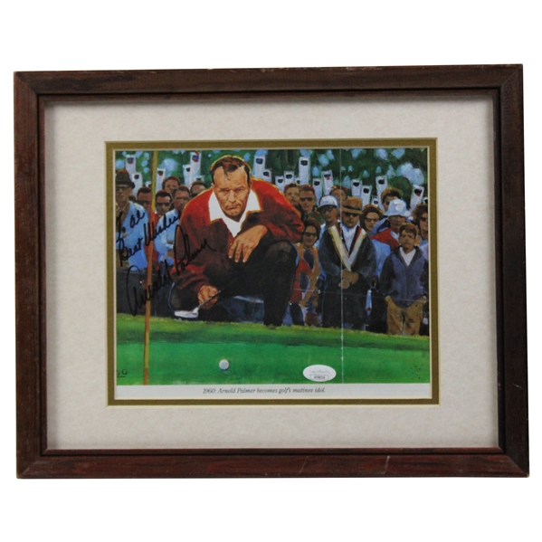 Arnold Palmer Signed Becomes Golfs Matinee Idol Magazine Page - Framed JSA #AF68316