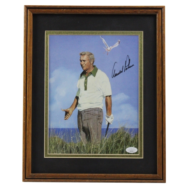 Arnold Palmer Signed Post Shot from Rough Image Magazine Page - Framed JSA #AI45744