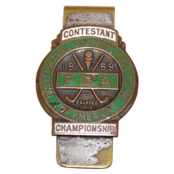 1959 PGA Championship at Minneapolis Golf Club Contestant Badge/Clip