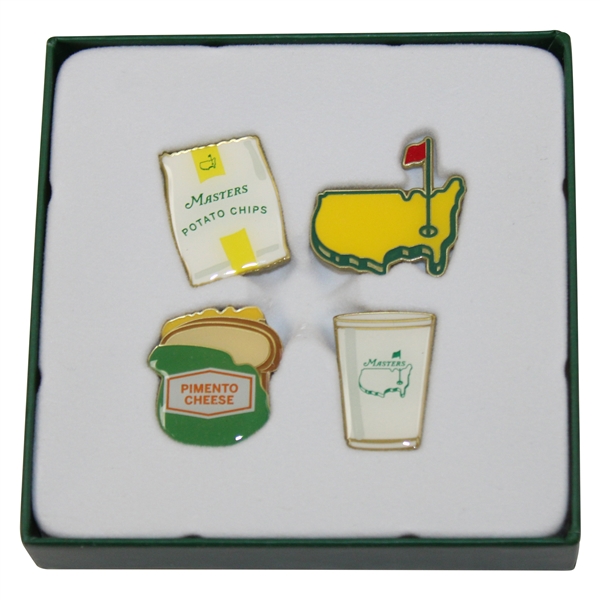 Four (4) Masters Tournament Concession Items Ball Markers In Original Box