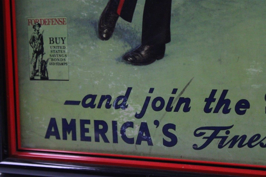 Circa 1940's Large Oversize Call For Phillip Morris Advertisement - Framed