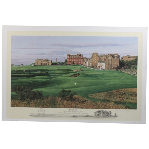 The Road Hole The 17th Hole At The Old Course LTD ED Piece #660/850 Signed By Artist Linda Hartough