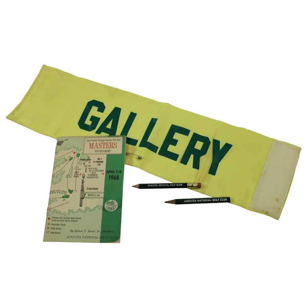 Masters Gallery Arm Band, 1968 Spec Guide, Pencils & Ball Marker