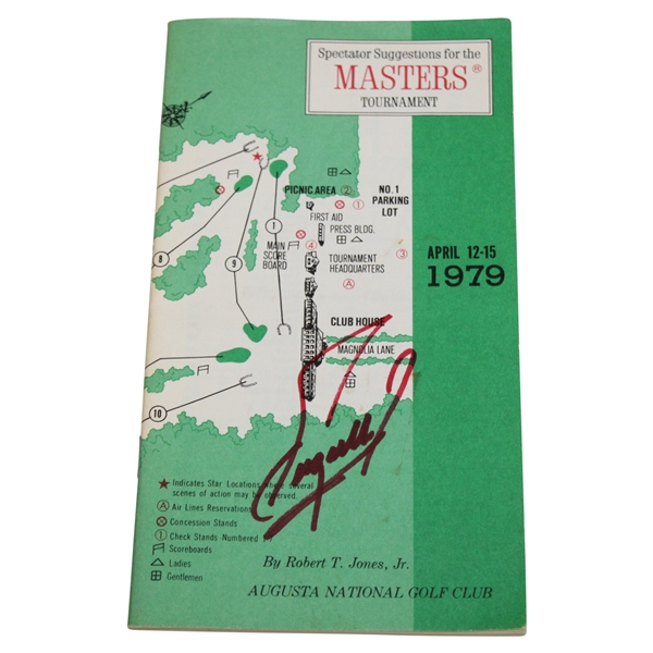 Fuzzy Zoeller Signed 1979 Masters Tournament Spectator Guide JSA ALOA