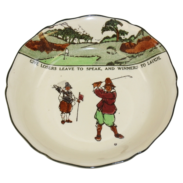 Royal Doulton Give Losers Leave to Speak and Winner to Laugh Porcelain Golf Bowl 