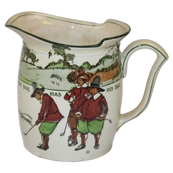 Royal Doulton Every Dog Has His Day, And Every Man His Hour Porcelain Golf Pitcher