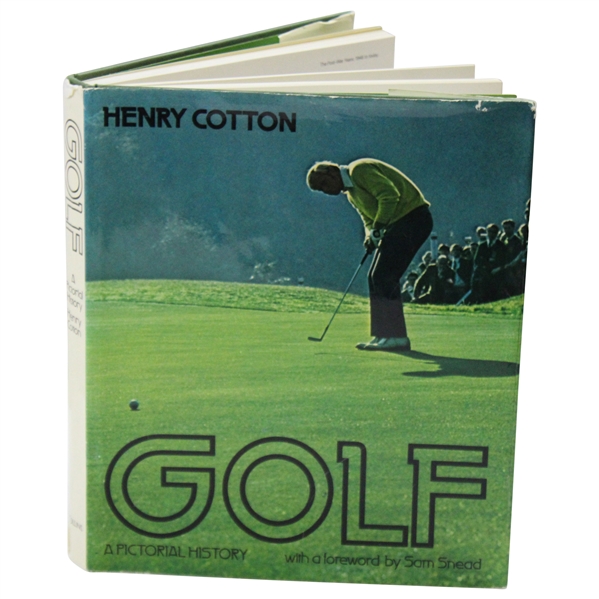 Henry Cotton 3x Signed Golf Book Incl. Over Photo w/ Bobby Jones JSA ALOA