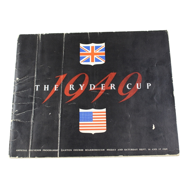 1949 Ryder Cup at Ganton Course Scarborough official Program - USA 7-5