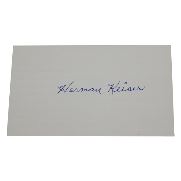 Herman Keiser Signed Index Card JSA ALOA