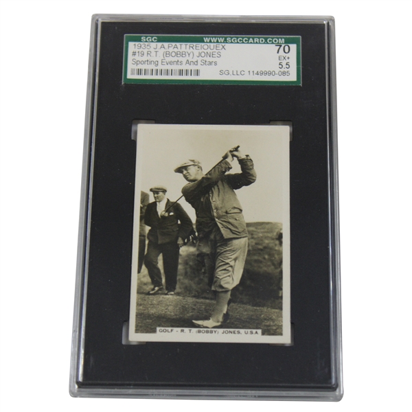 Bobby Jones 1935 J.A. Pattreiouex Sporting Events & Stars Golf Casd #19 SGC EX 5.5 70