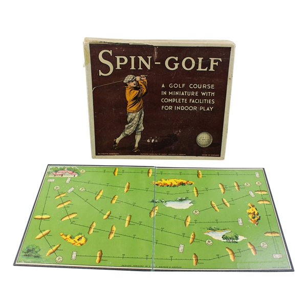 Vintage Spin Golf Miniature Indoor Golf Game w/Info & All Gameplay Pieces
