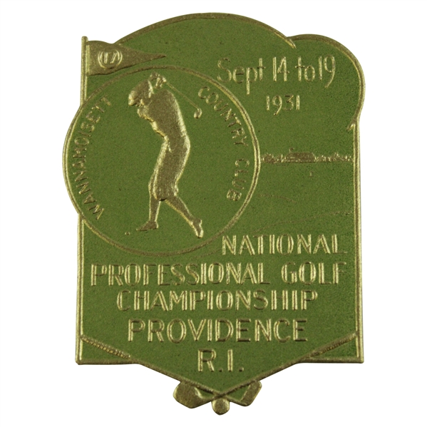 1931 PGA Championship Decal - Wannamoisett Country Club