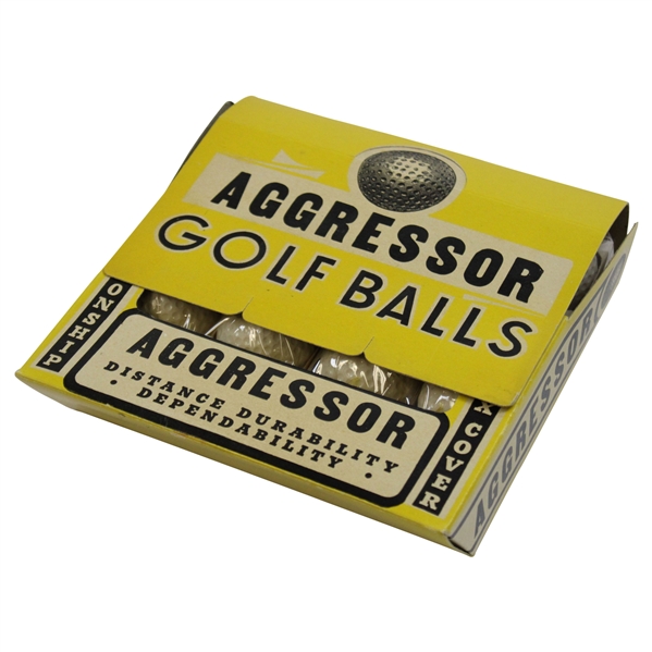 Dozen Aggressor Championship Tuftex Cover Golf Balls in Original Box & Sleeves