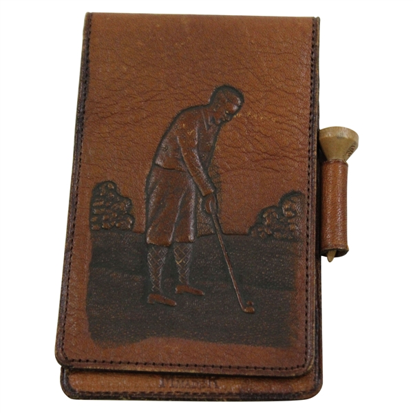 Meeker Made Leather Golfer Scorecard Holder with Tee & Slot