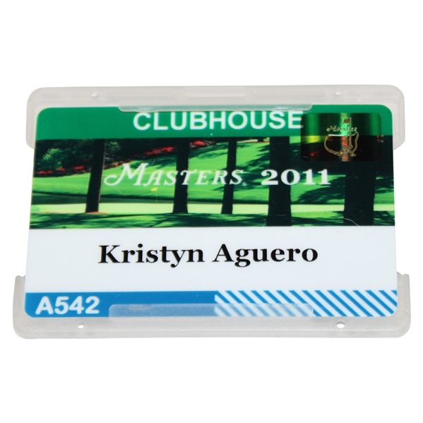 2011 Masters Tournament Clubhouse Badge #A542 Kristyn Aguero