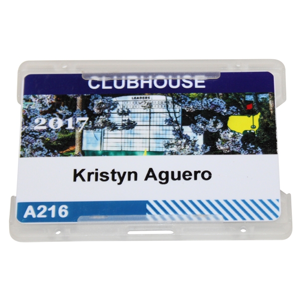 2017 Masters Tournament Clubhouse Badge #A216 Kristyn Aguero