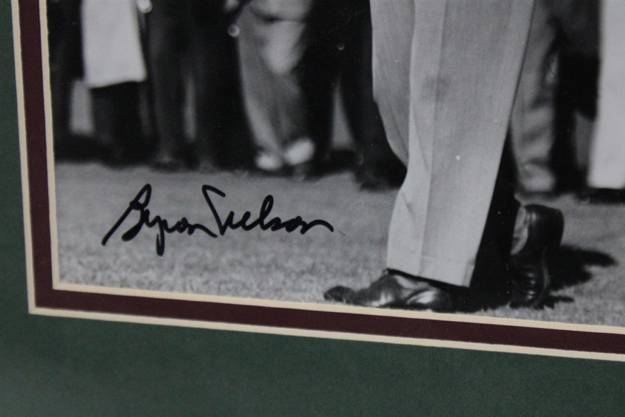 Byron Nelson Signed Photo With 1944 San Fransisco Open Nameplate - Framed JSA ALOA