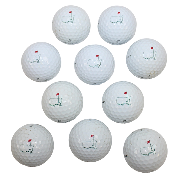 Ten (10) Masters Logo Titleist Practice Golf Balls