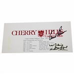 Arnold Palmer, Byron Nelson, Hubert Green, Jay Sigel + Signed Cherry Hills Major Champions Scorecard JSA ALOA