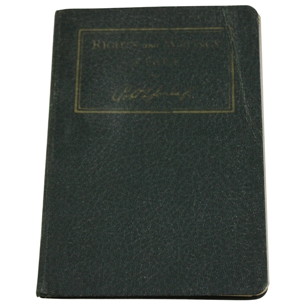 1935 Rights And Wrongs Of Golf Green Leather Cover Booklet