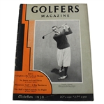 October 1930 Issue Of Golfers Magazine W/ Tommy Armour On The Cover