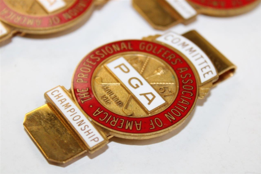Five (5) 1967 PGA Championship at Columbine CC Committee Clips/Badges