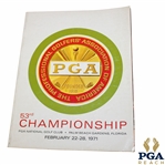 1971 PGA Championship at PGA National Official Program - Jack Nicklaus Winner