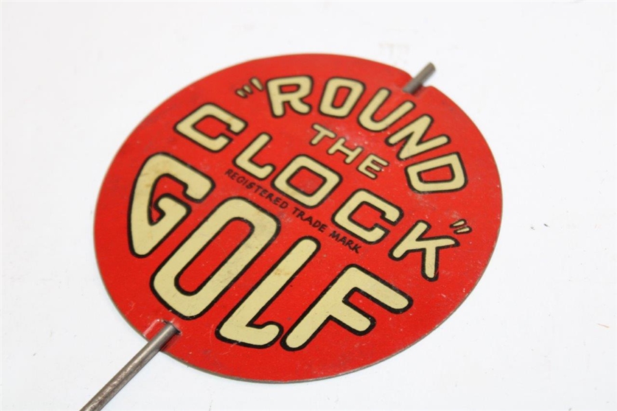 c.1927 'Round the Clock Golf' Home Putting Game in Original Tin Box