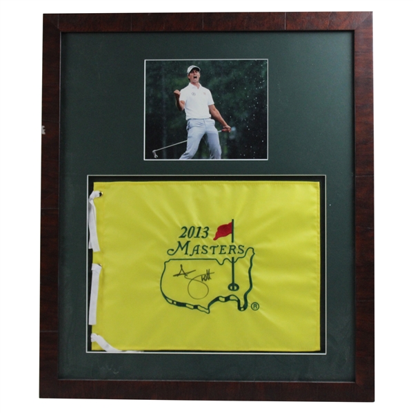 Adam Scott Signed 2013 Masters Flag Display Framed JSA ALOA