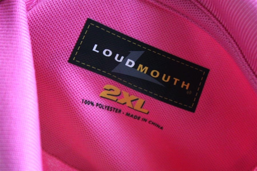 John Daly Signed Personal Pink Loudmouth Shirt w/Sponsors 2XL JSA ALOA