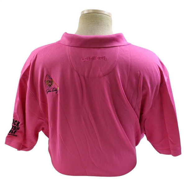 John Daly Signed Personal Pink Loudmouth Shirt w/Sponsors 2XL JSA ALOA